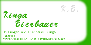 kinga bierbauer business card